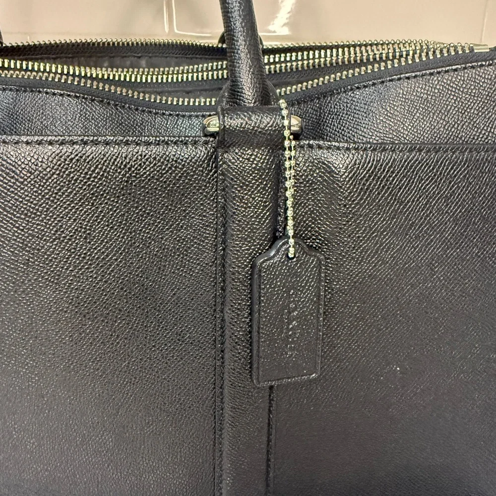 Coach F54775 Perry Metro Blk Leather Triple Compartment Briefcase w/ hang tag - Picture 10 of 12